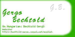 gergo bechtold business card