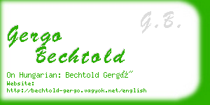 gergo bechtold business card